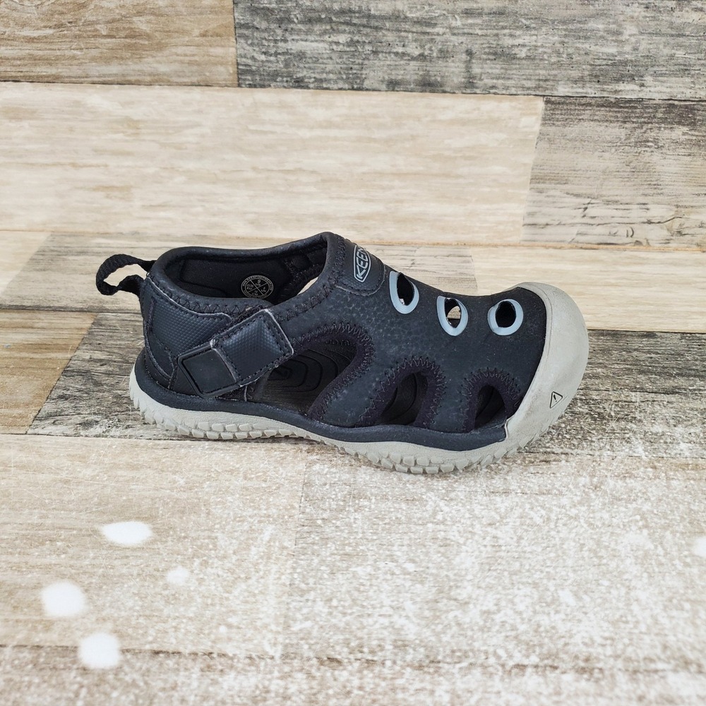 Keen Stingray‎ Kids Sandals Sz 9 Black Drizzle Round Toe Waterproof